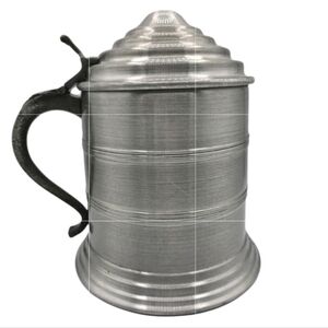 Vintage Pewtertone Ice Bucket  Beer Stein Barware Tankard Antique Serve 11"